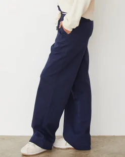MONROW Cotton Knit Trousers DARKNAVY Fashion